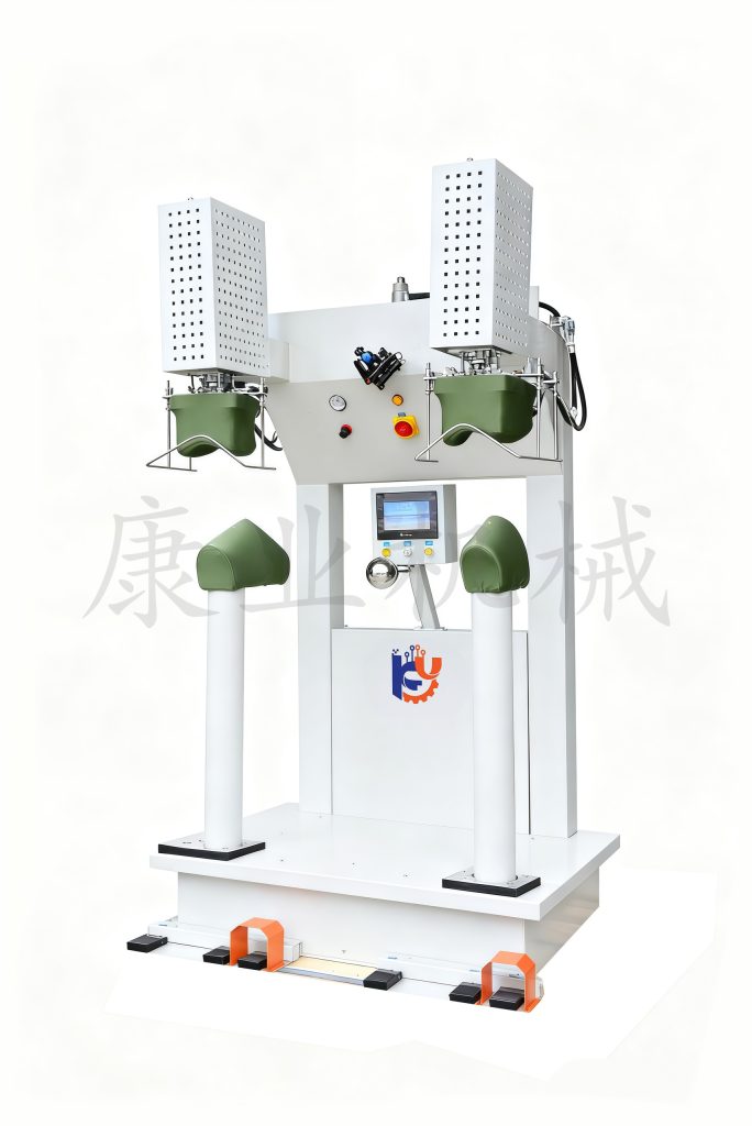 Shoulder pressing and setting machine
