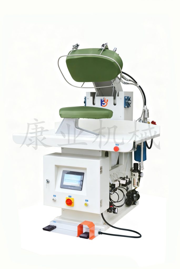 Trouser waistband pressing and setting machine